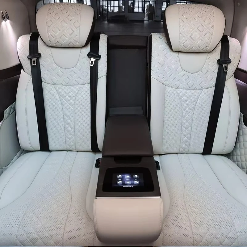 CTZY Luxury Auto VIP Leather Car Seats 3-Person Bench for MPV Van Back Row Factory Modification Model Alphard