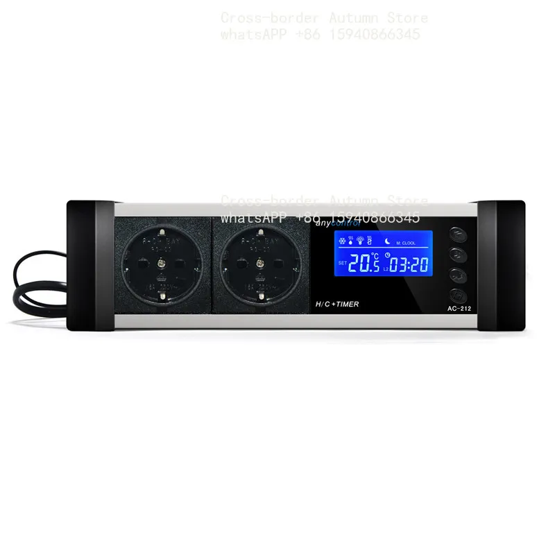 Aquarium pet power strip electronic thermostat AC-212 LCD timer heating pad thermostat