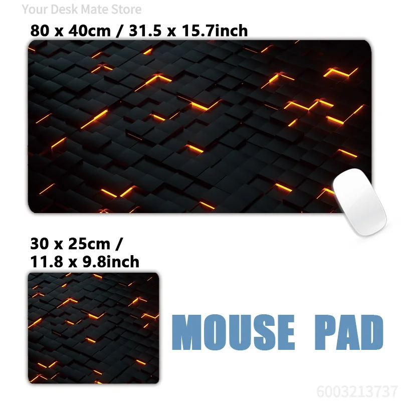 Tech Geometric Mouse Pad Waterproof Non‑Slip Abstract Gaming Art Mousepad for Gaming Office Desktop