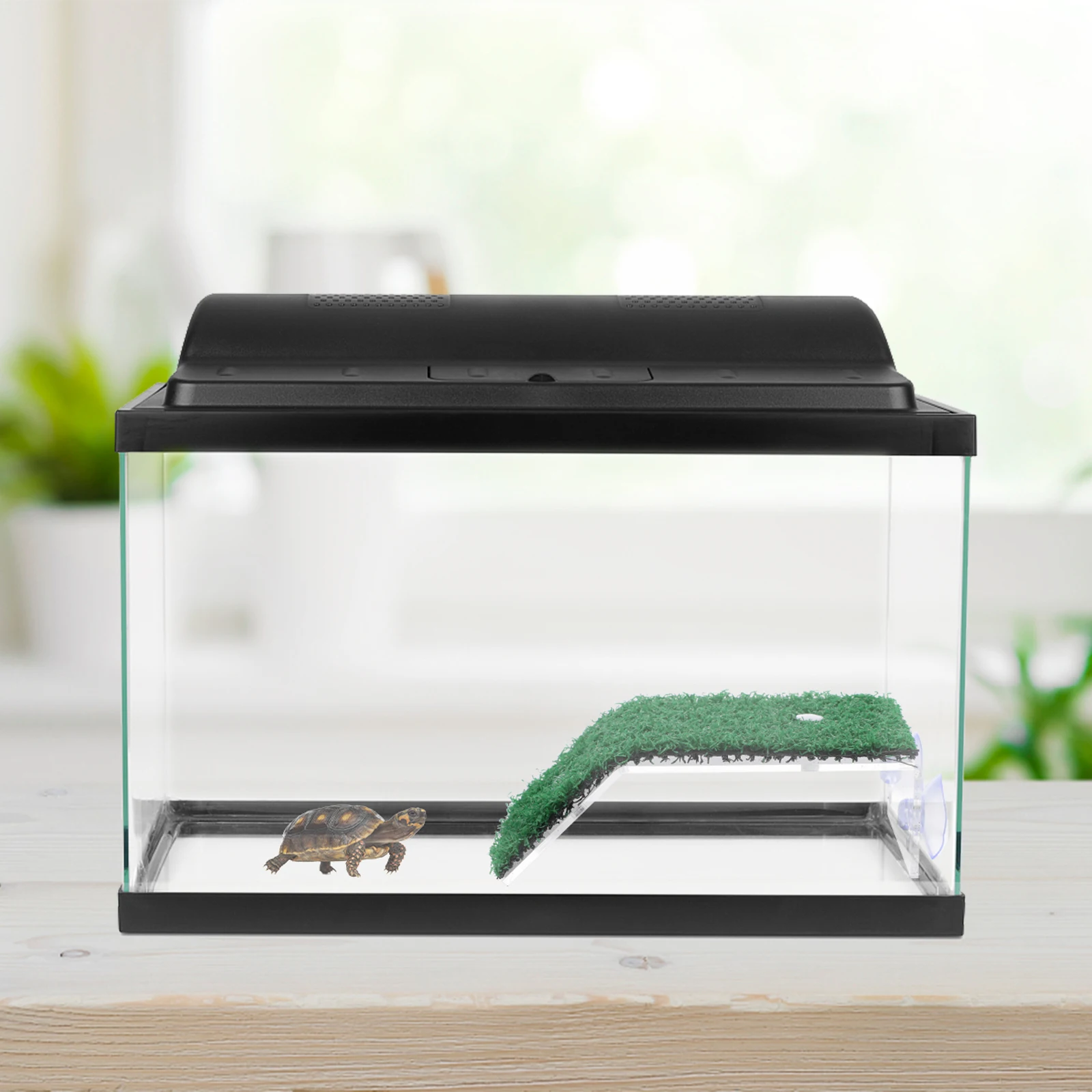 

Plastic Turtle Climbing Platforms Simulation Lawn Terrarium Decor Fish Tank L scape Reptile Accessories Long Life Basking