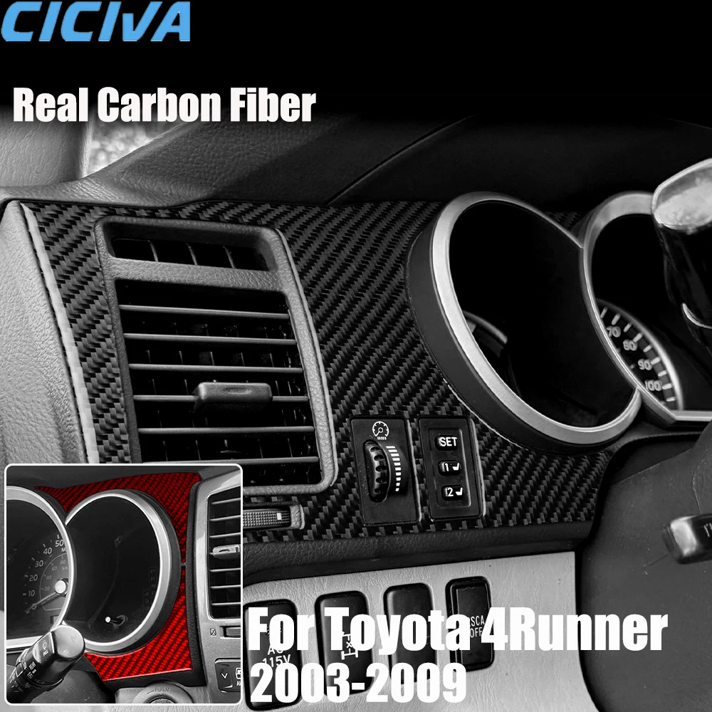 

Настоящие автомобильные аксессуары из углеродного волокна, накладка на спидометр, мягкая наклейка для Toyota 4Runner 2003 2004 2005 2006 2007 2008 2009