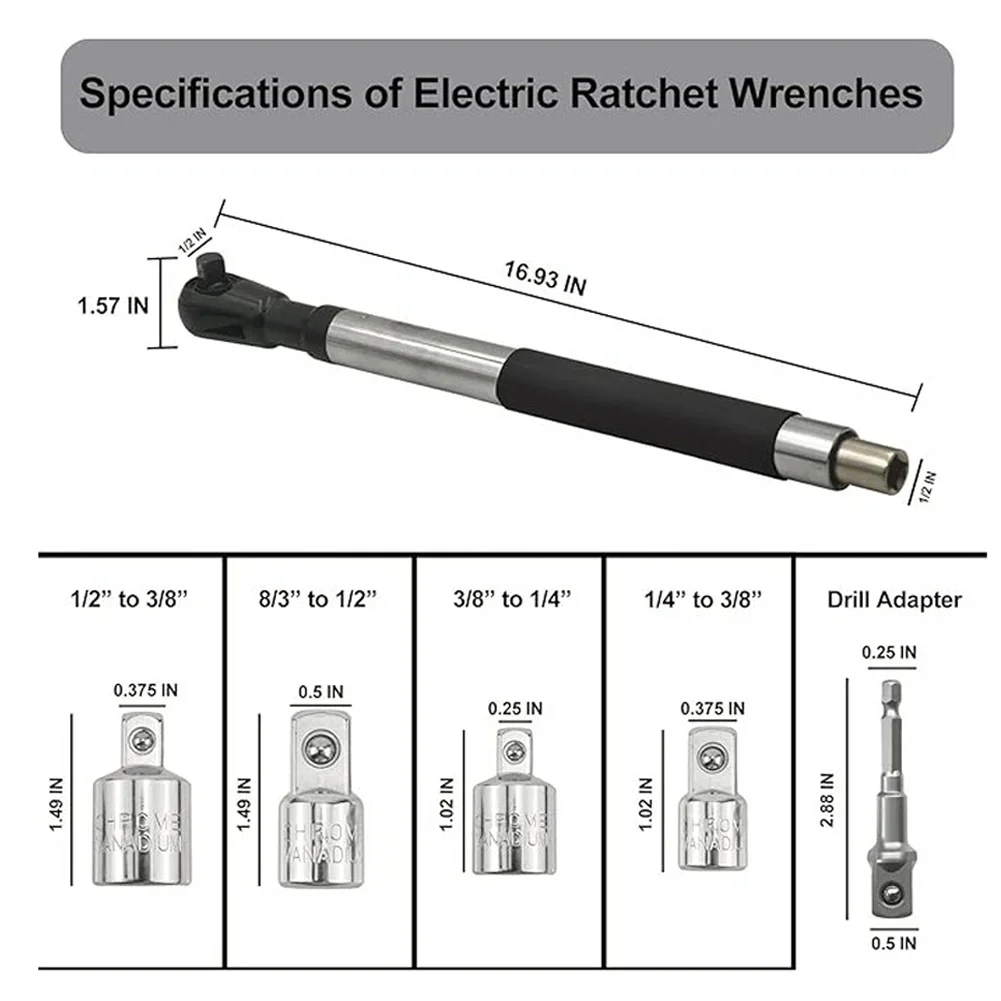 Quick Change Wrench System Hand Tool Set Slim Design Wrench Extender Quick Change System Working In Tight Spaces