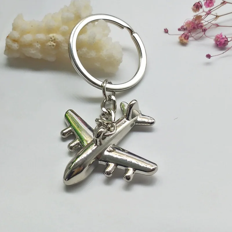 Metal Aircraft Airplane Key Chain Mini aircraft Key Ring Bag Pendant Car Keychain For men women Gift jewelry