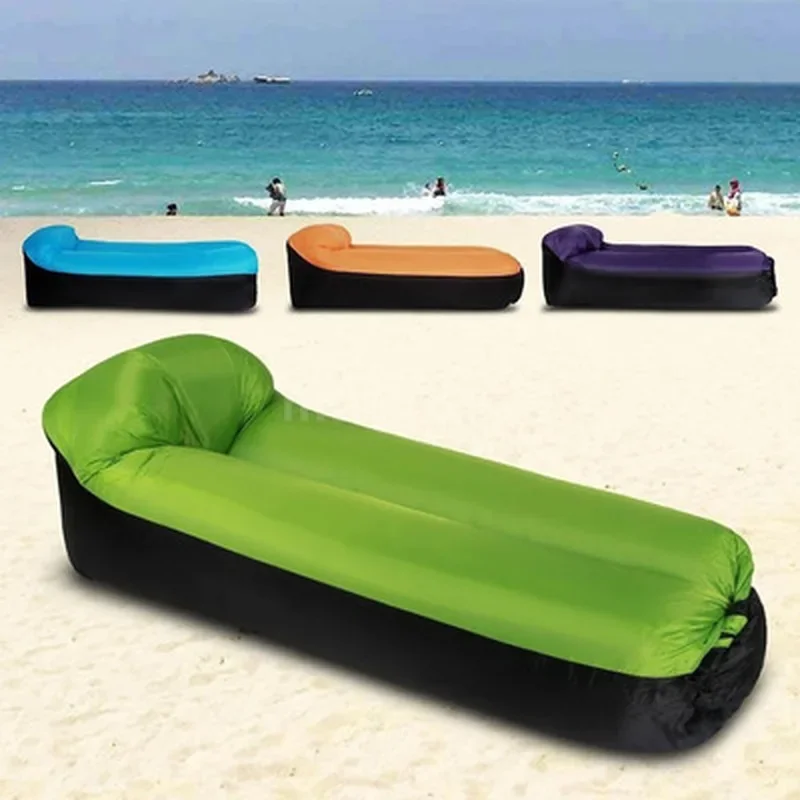 Adult Beach Lounge Chair Fast Folding Camping Sleeping Bag Waterproof Inflatable Lazy Sofa Air Bed