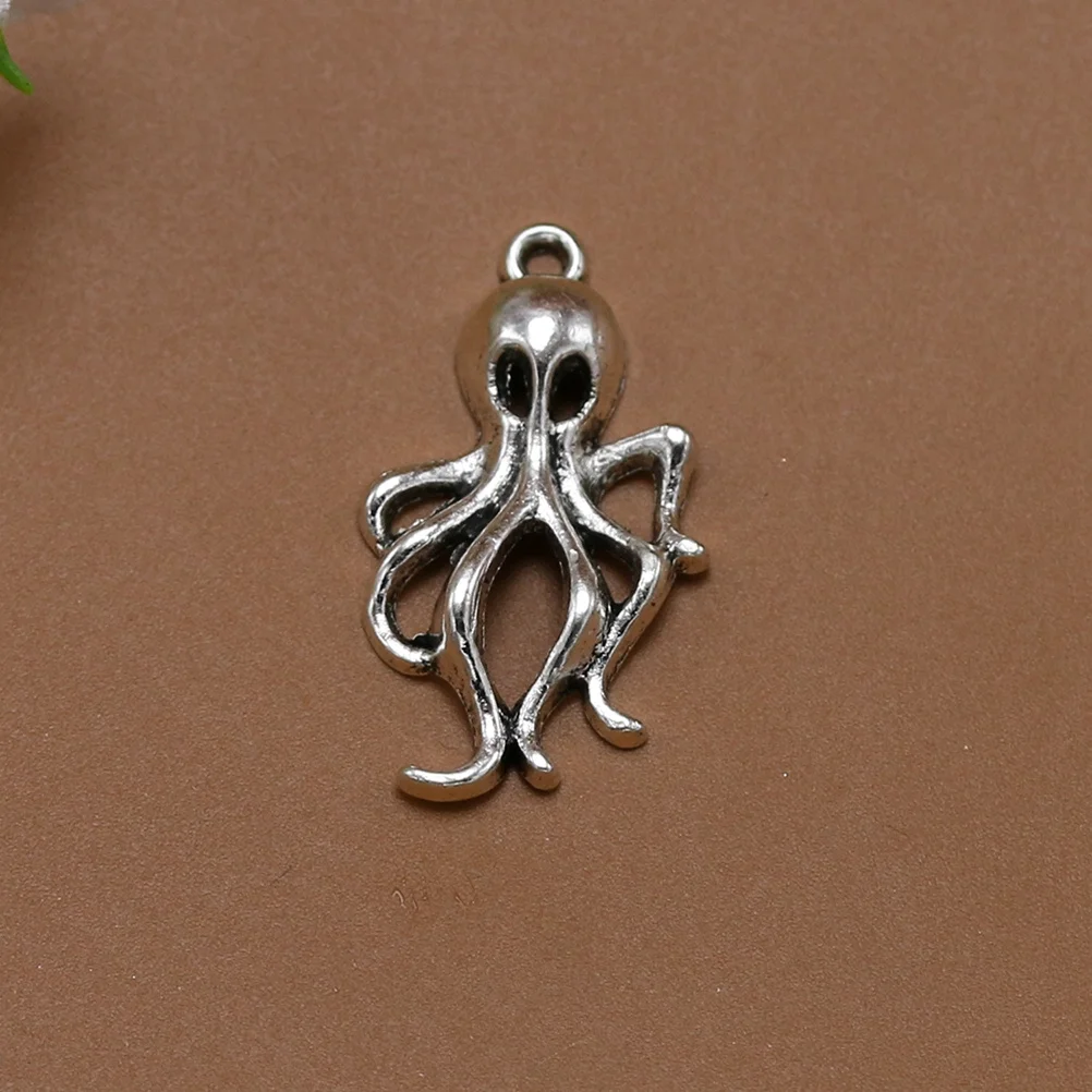 

20Pcs Alloy Pendant Charms Small Octopus DIY Jewelry Making Accessories for Necklace Bracelet Earrings Keychain Scrapbooking