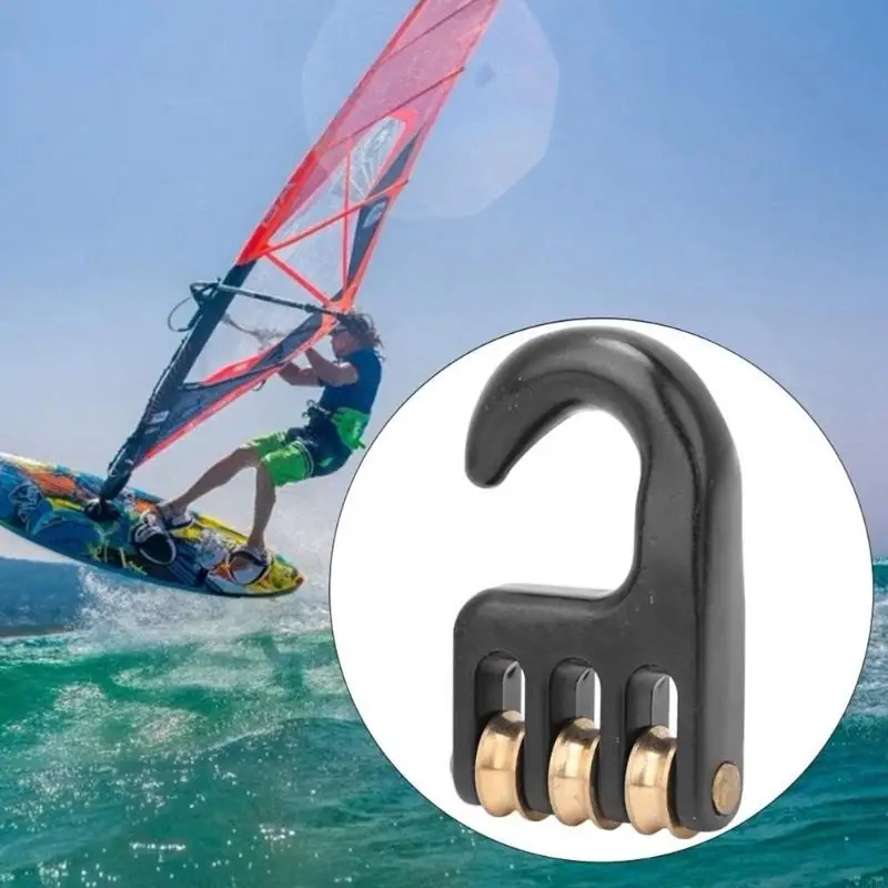 31KC อลูมิเนียมอัลลอยด์ Windsurf Pulley Hook Universals Windsurf Rigging Pulley Hook