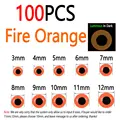100 Piezas de Color Naranja Fuego