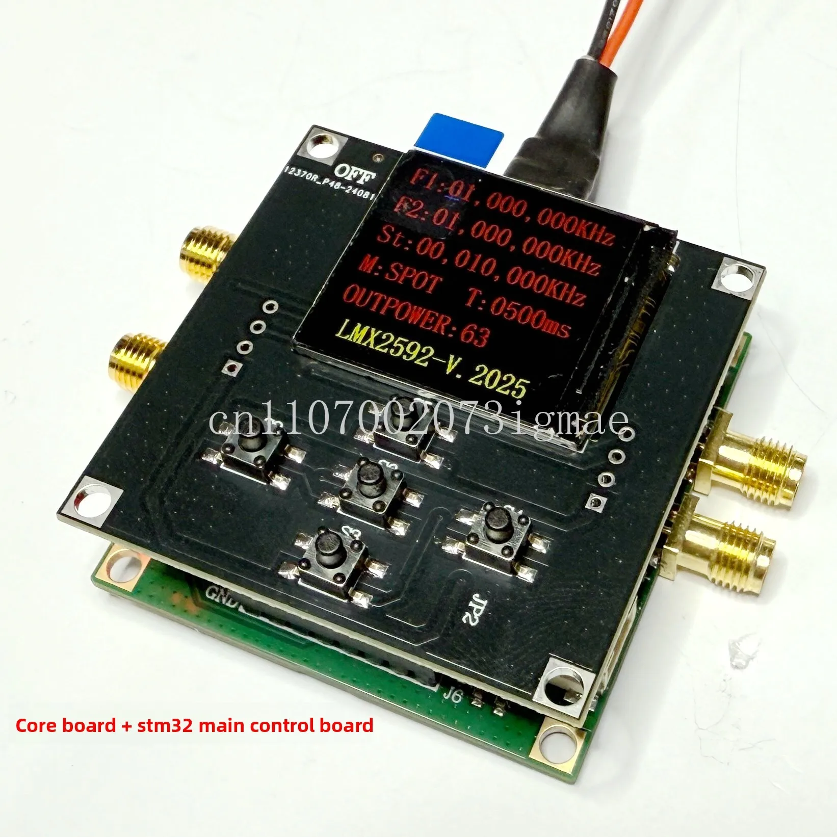 LMX2592 frequency source module, phase locked loop, low noise 10GHz broadband output, support with TFT master