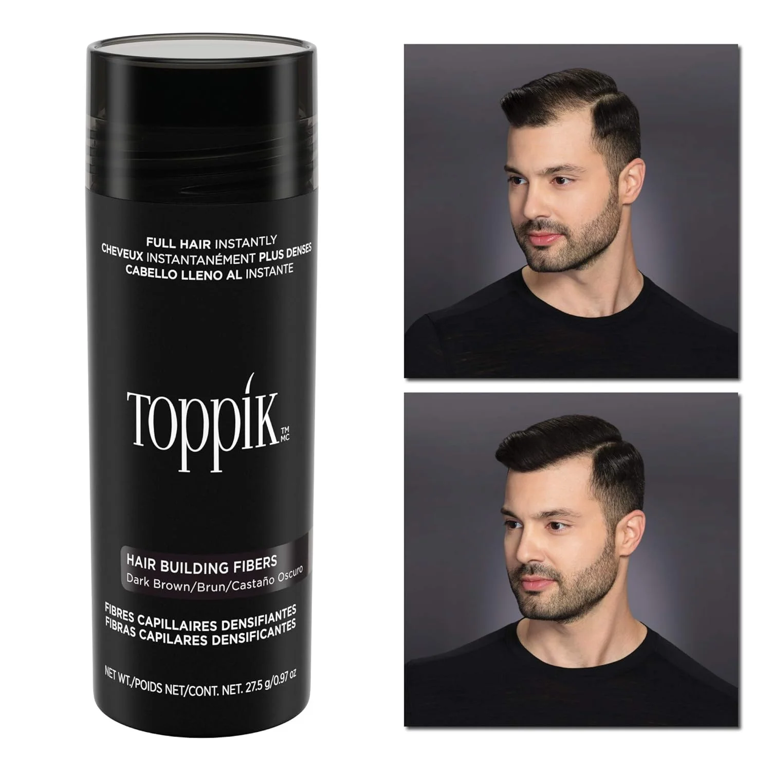 Toppik Hair Building Fibers, Fill In Fine or Thinning Hair Instantly Thicker, Fuller Looking Hair