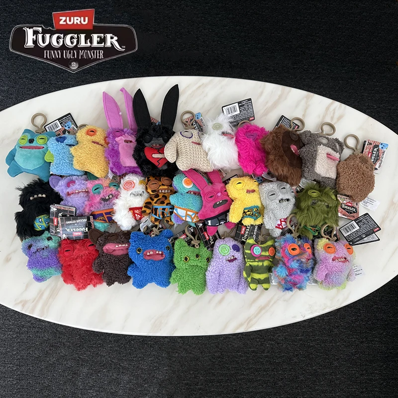 Fuggler أفخم دمية قلادة 5 4 و 3 أجيال القبيح لطيف المفاتيح السروال الأسنان الوحش ظهره كيرينغ اكسسوارات الهدايا