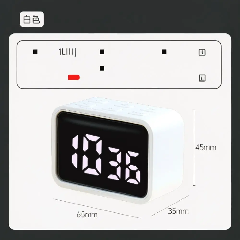 Portable LED Digital Kitchen Timer Silent Countdown Clock Rechargeable Study Reminder Tool For Exam Prep Classroom Office
