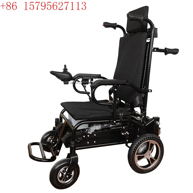 

New electric climbing wheelchair up and down stairs wheelchair folding portable climbing machine the elderly crawler climbing