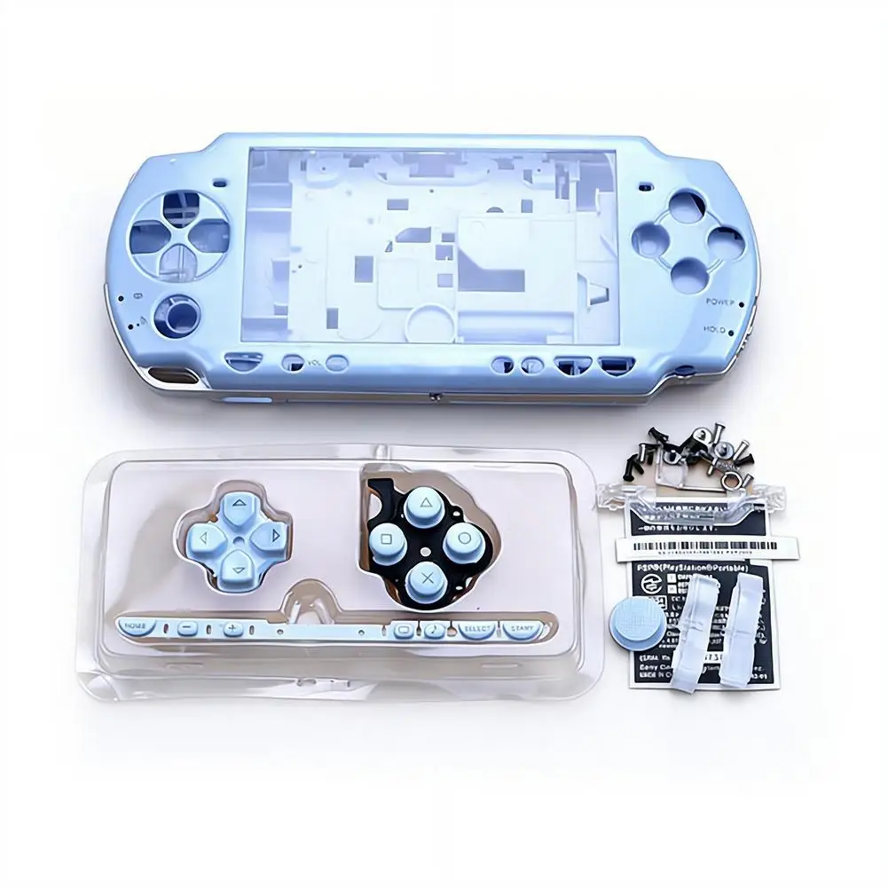 Carcasa de Repuesto Completa, Kit de Reparación de Botones y Cubierta para Consola PSP 2000