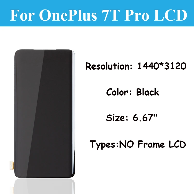 For OnePlus 7 pro 7T Pro LCD Display Screen Touch Sensor Screen Digitizer For Oneplu HD1911 HD1913 LCD Screen