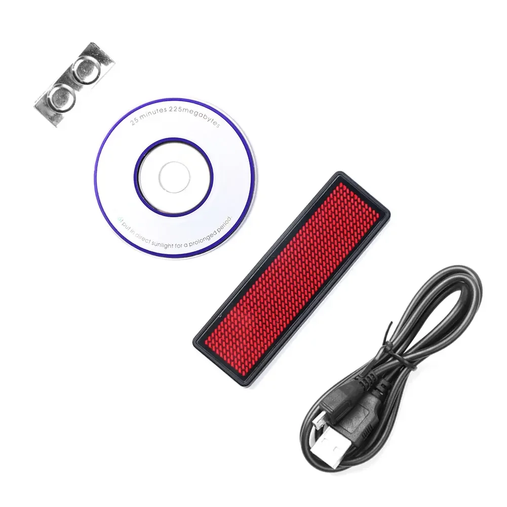 Mini badge numérique LED aste Bluetooth, programmable, message défilant, nom, affichage d'étiquette, langues, bricolage