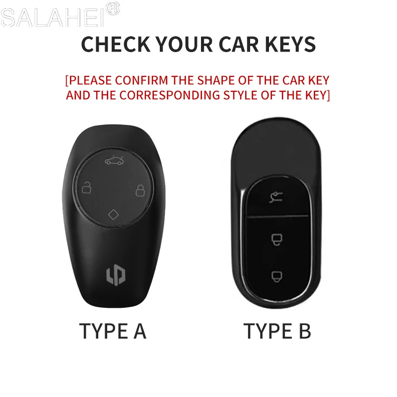 Suede Leather Car Smart Key Fob Case For Leapmotor 2021-2023 T03 S01 C11 C01 S01 Keyless Cover Shell Holder Keychain Accessories