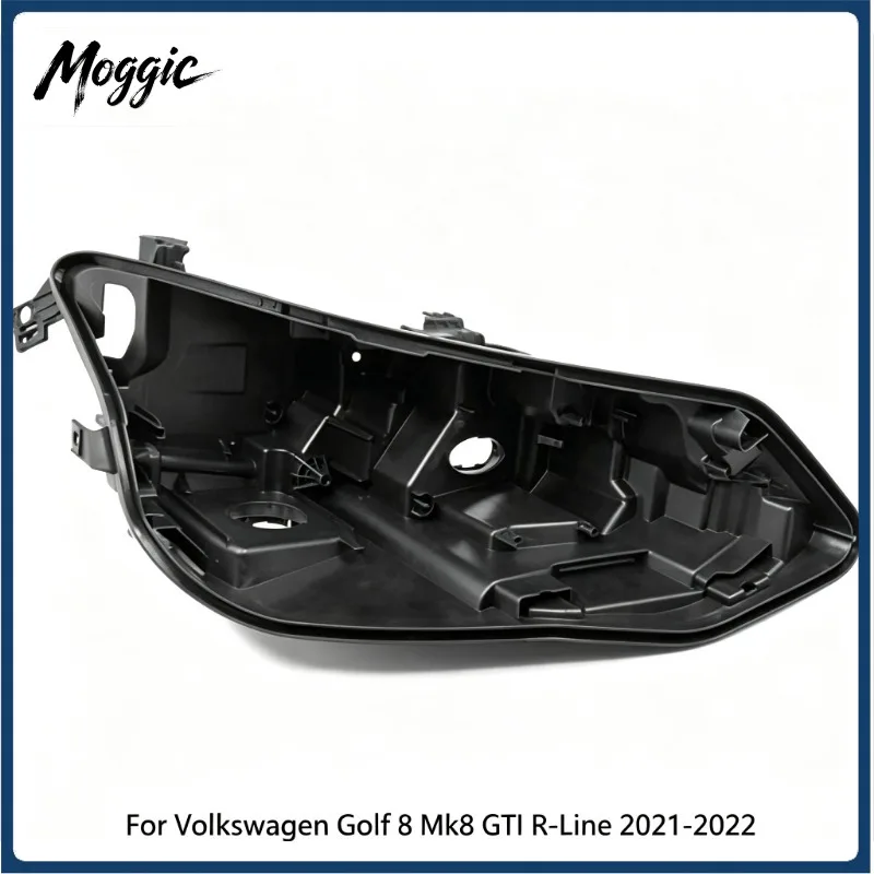 Moggic Headlight Rear Housing Base Shell For Golf 8 Mk8 GTI R-Line 2021 2022 Black Headlamp Back Base Replacement