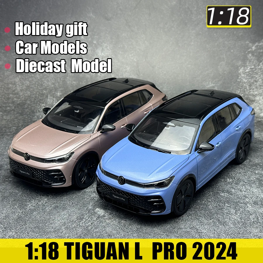 

OEM модель автомобиля TIGUAN L Pro 2024, 1:18, металлическая модель автомобиля, внедорожник, статическое украшение, праздничная подарочная коллекция