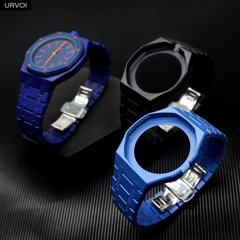 URVOI Bioceramic Strap for Swatch x AP Royal Pop Pocket Watch 2 in 1 Pocket Watch to Wristwatch design Butterfly Clasp Case Band
