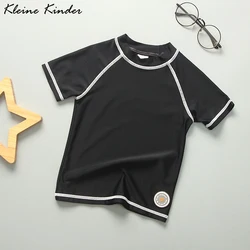 Kinder Bademode UV T-Shirt für Schwimmen Rashguard Junge Mädchen Kurzarm Solide Badeanzug Jersey Badeanzug Kinder 3-11 jahre