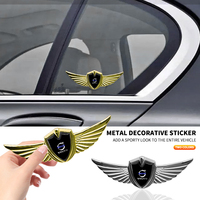 Car Styling 3D Metal Wings Trunk Side Window Body Sticker Decal For Volvo V60 V40 XC90 XC40 S60 XC60 V70 S90 V90 Accessories