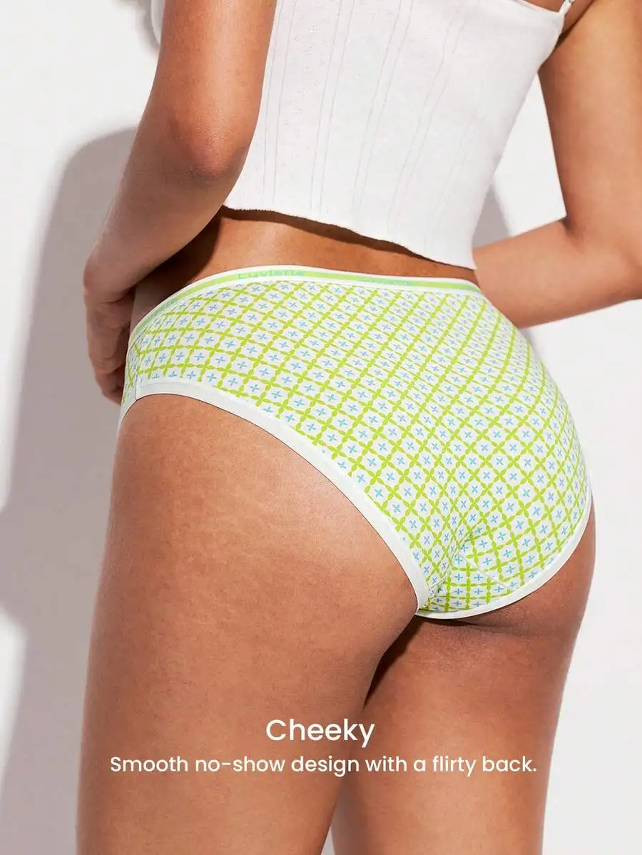 

Soft Cotton Mid-Waist Cheeky Women Underwear Panties Set