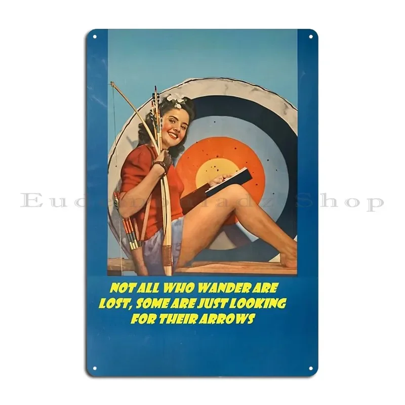 Not All Who Wanders Were Lost Metal Sign Garage Wall Decor Pub Cinema Character Tin Sign Poster