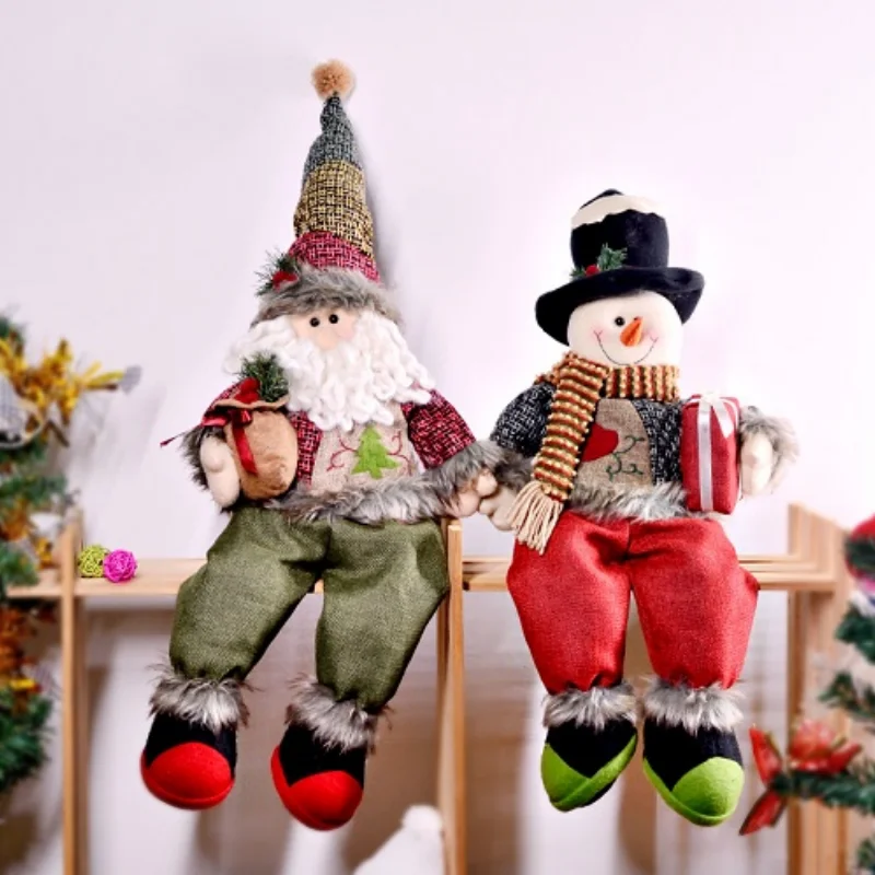 Poupée en peluche colorée de Noël |   Jouet en peluche doux pour enfants |   Cadeau et décor de vacances