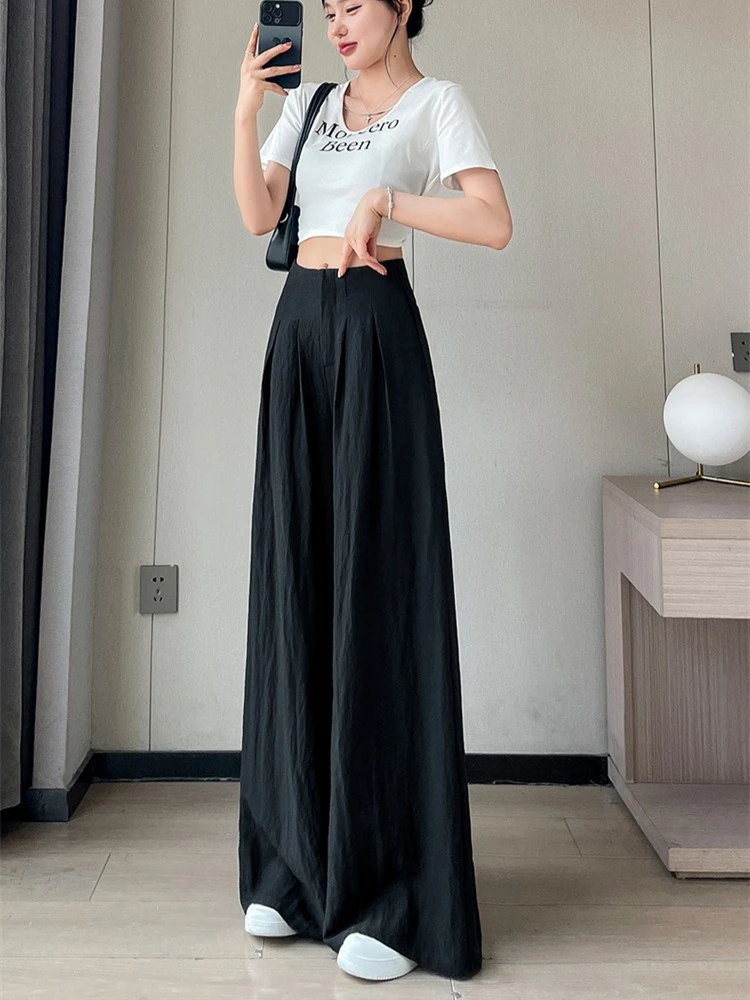 صيف جديد نمط الحرير الجليد القطن الكتان ياماموتو سراويل تقليدية عالية الخصر الكتان بنطال ذو قصة أرجل واسعة النساء تنوعا بناطيل كاجوال