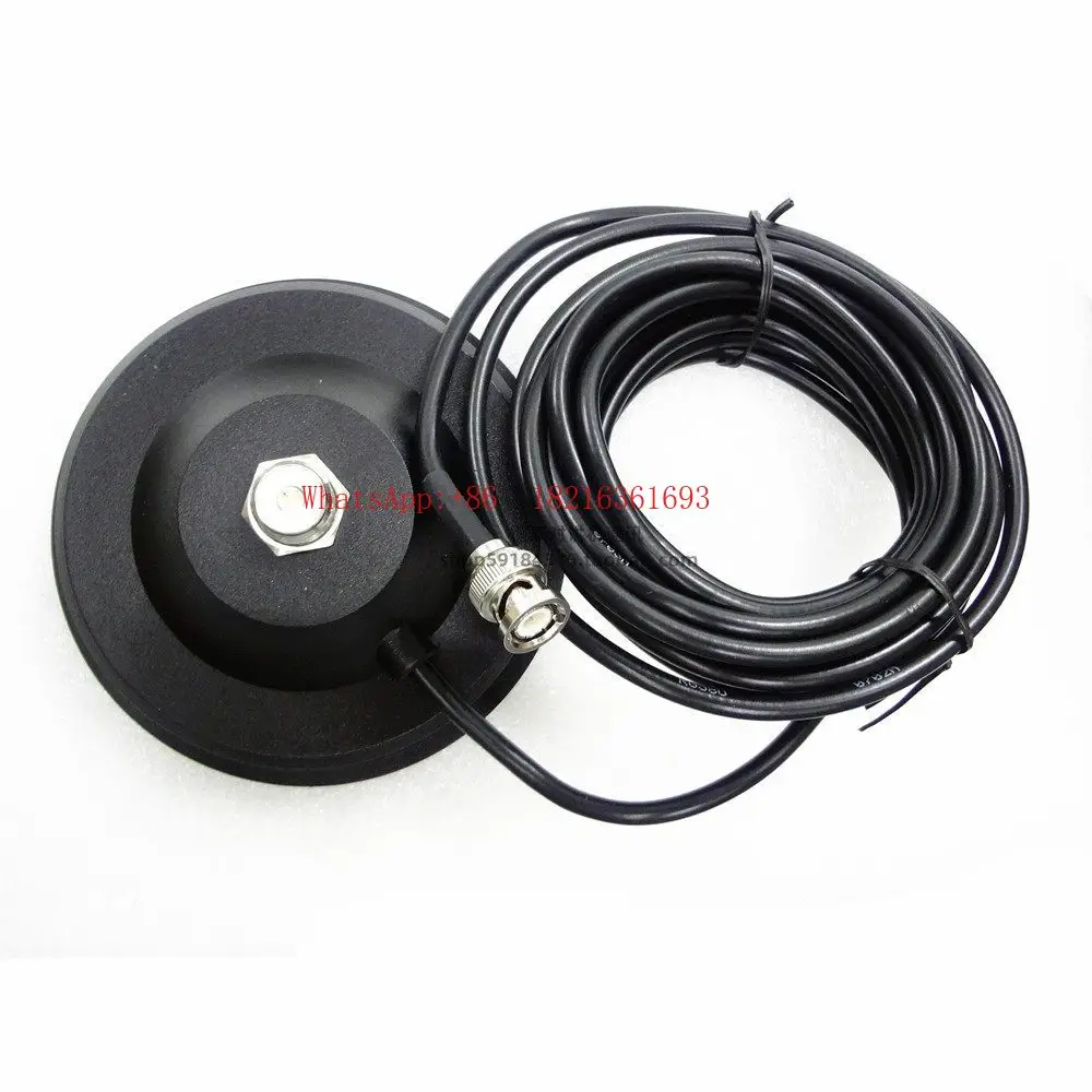 Car Antenna Large Suction Cup Base Walkie-talkie Car Radio 11cm Suction Cup 50-3RG58 Feeder 5m BNC Head
