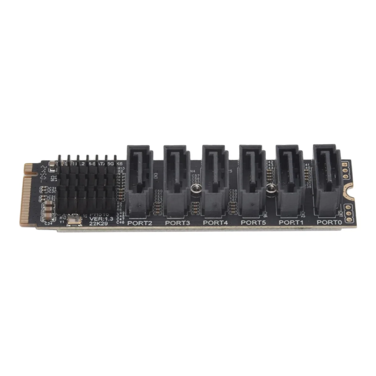 SMIEA M.2 NVME PCI-E PCIE X4 X8 X16 to 6 Port 3.0 SATA Adapter Card Riser ASM1166 Chassis Server PC Computer Expansion Card