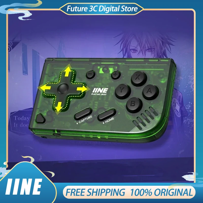 IINE Mini Retro Ananke Controller Turbo Function Interchangeable Joystick D-Pad Multi-Platform Custom Handheld Game Controller