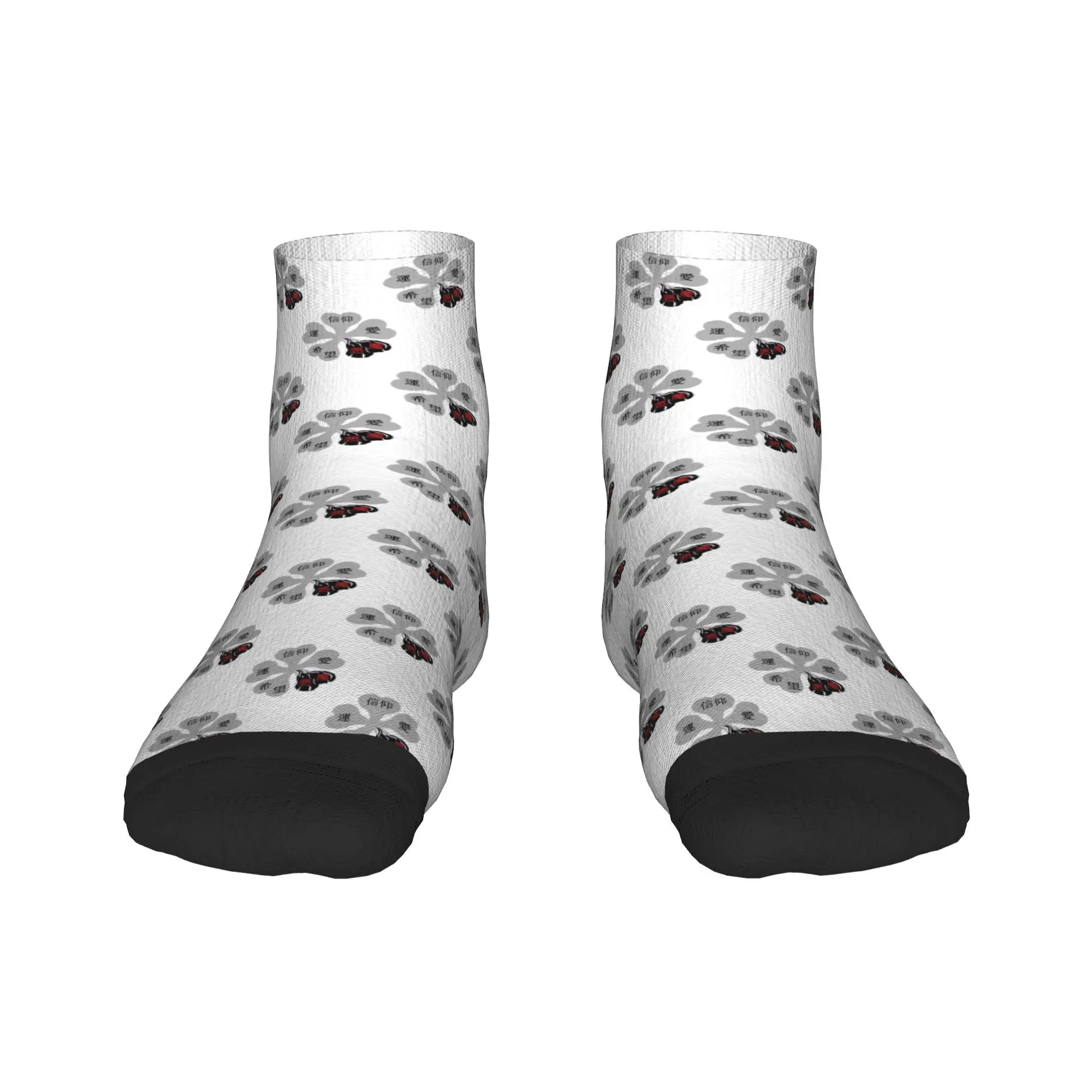 

Черный клевер, пять листьев 02, носки в стиле Харадзюку, впитывающие пот чулки, всесезонные носки, аксессуары для мужчин и женщин, подарки