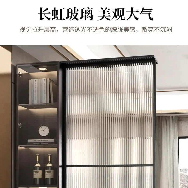Changhong glass screen partition living room modern simple light luxury high-end is facing the entrance door