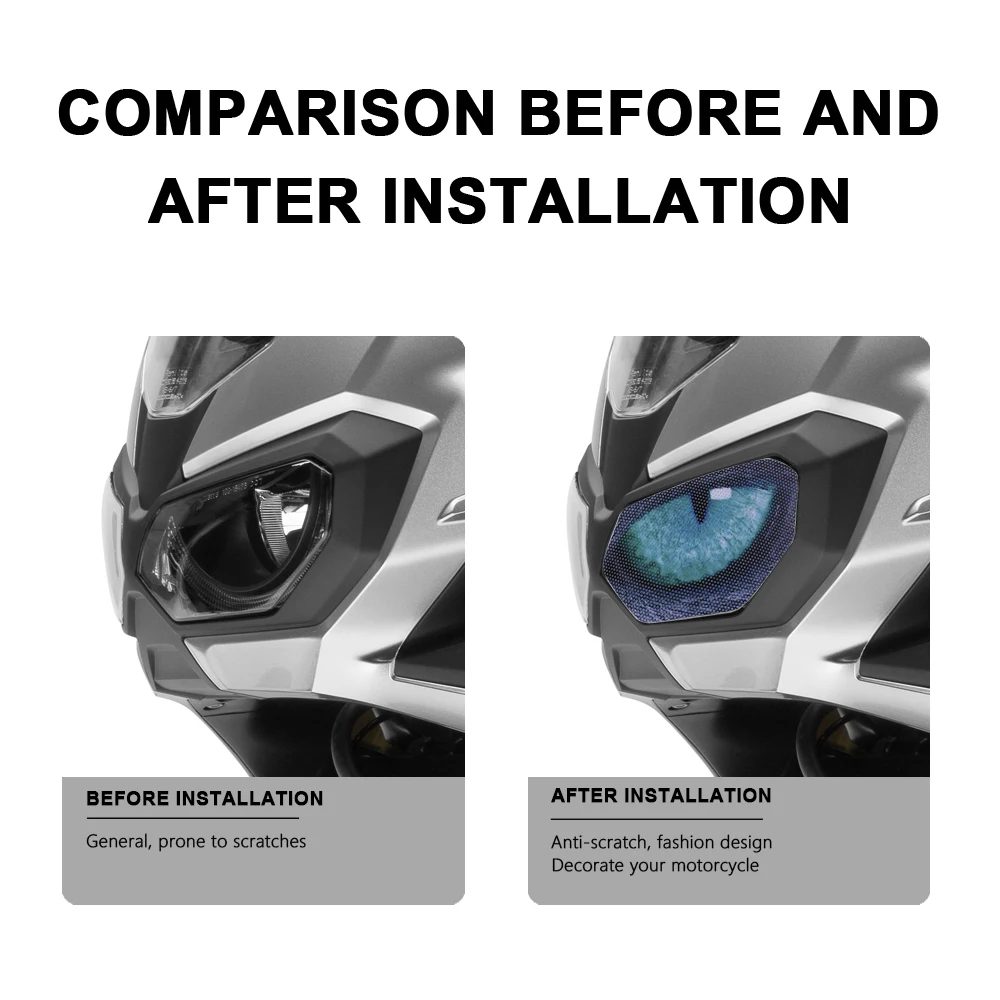 Headlight Sticker Waterproof Motorcycle Decals PVC Stickers for Honda Africa Twin 1000 CRF1000 CRF 1000 L 2014-2018 Accessories