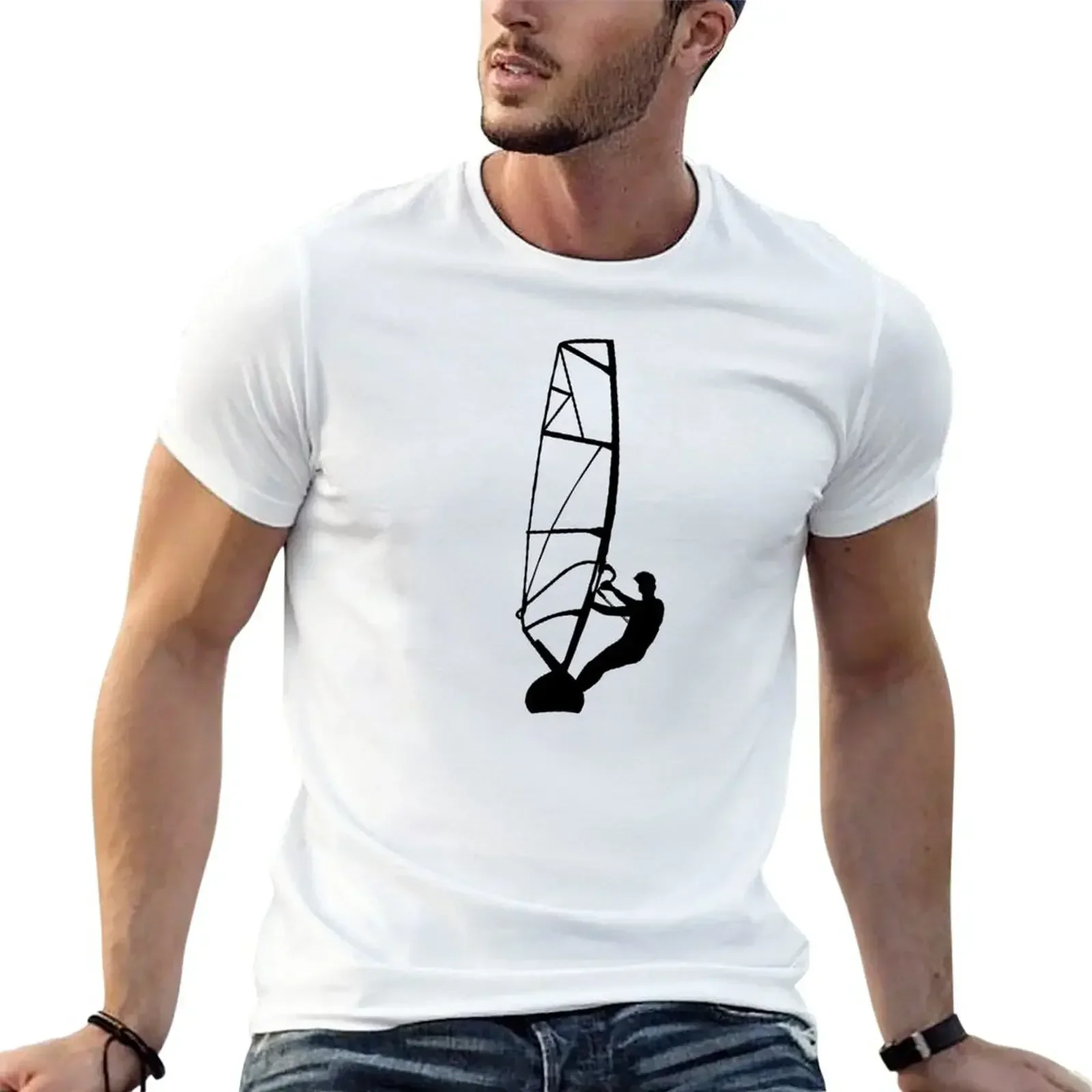 Windsurfing T-Shirt tees summer top plain workout shirts for men harajuku mens designer clothes new in tops & tees Short Sleeve