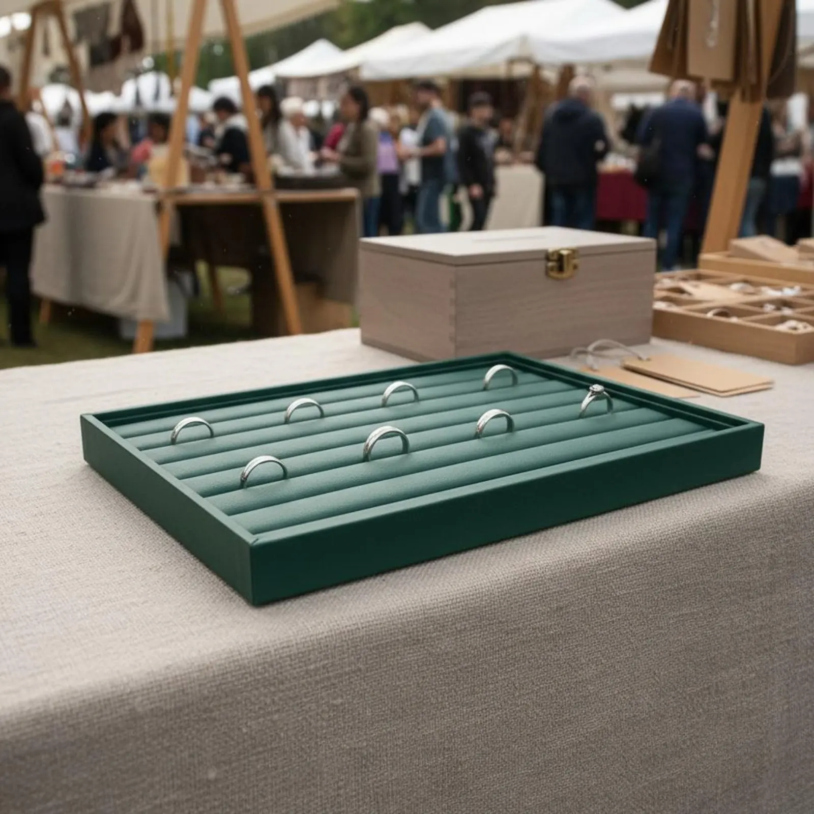 band-display-tray-leather-band-tray-personal-accessories-storage-minimalist-small-goods-organizer-easy-to-clean-for-market-stall