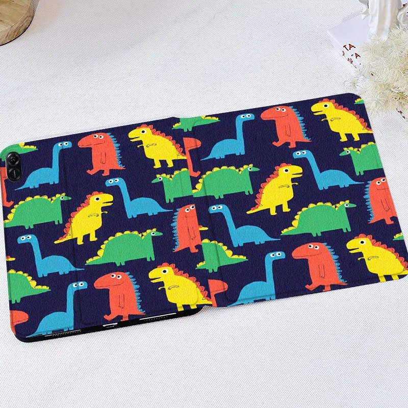 

Чехол для планшета с милым принтом динозавра для Huawei MatePad M5 T5 SE 11 Pro Honor Tab 5 V7 V8 X9 GT 10,1 10,8 дюймов
