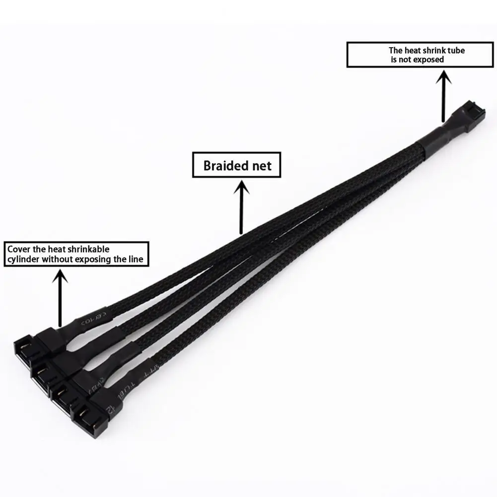 Pwm 선풍기 익스텐션 케이블 컴퓨터 액세서리, Pwm 선풍기 스플리터 케이블, 마더보드 CPU 쿨러 선풍기 1 ~ 4, 효율적