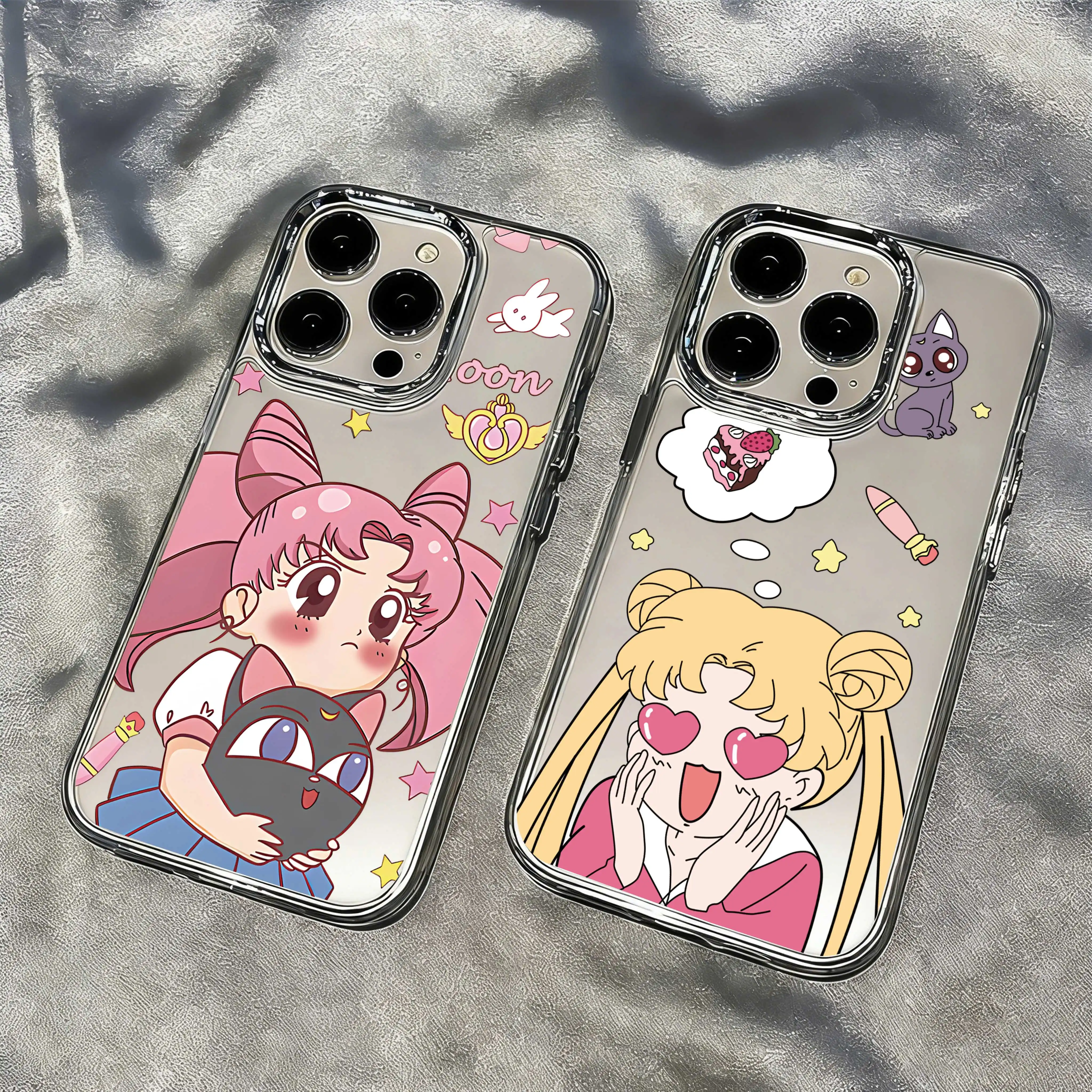 

Чехол для телефона Anime S-Sailors M-Moons для Samsung Galaxy S25 S24 S23 S22 S21 S20 Note20 FE Ultra Edge Plus 4G 5G Прозрачный мягкий