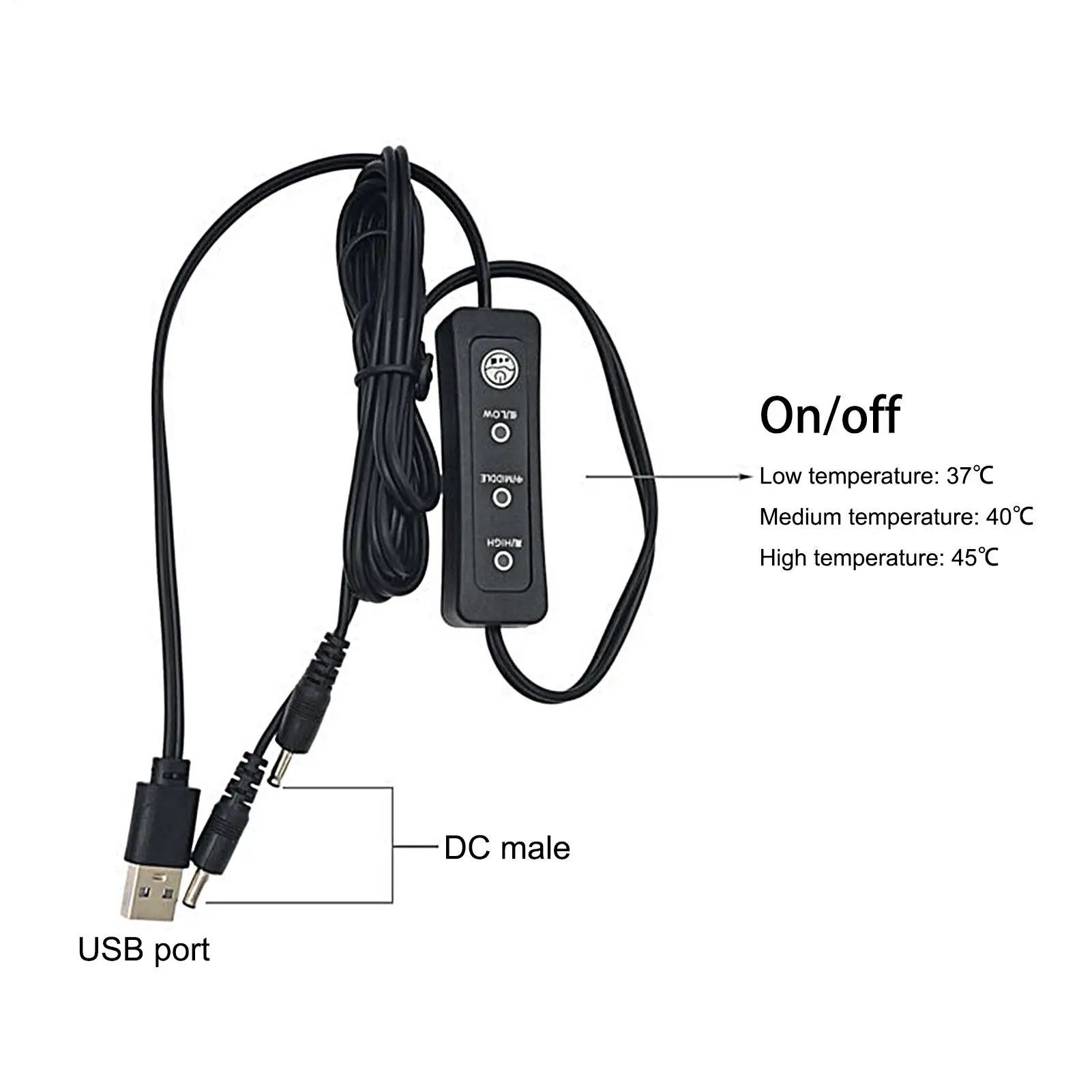 

Нагревательные перчатки с USB-разъемом, вязаные варежки с подогревом, перчатки с подогревом, три настройки температуры для мужчин и женщин, зимние виды спорта, велоспорт