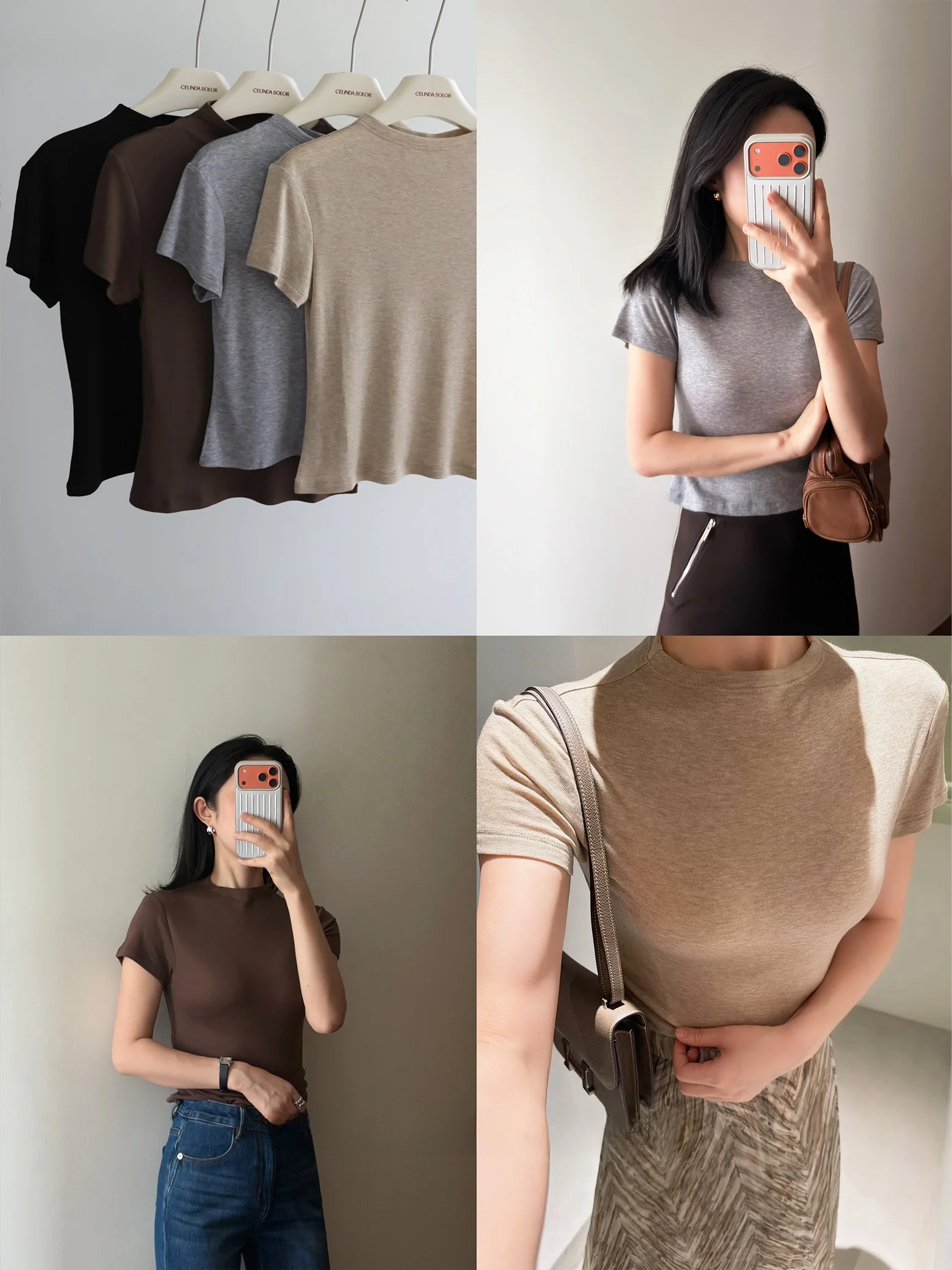 

Элегантная дышащая легкая летняя вязаная рубашка Jiaoyang из шерсти и лиоцелла с коротким рукавом для женщин на каждый день