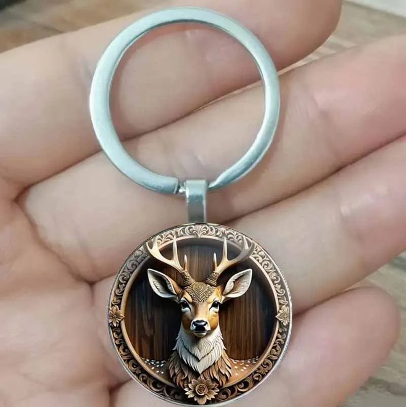 

Стильный брелок с головой оленя — идеальный подарок на Хэллоуин, Рождество и выпускные мероприятия