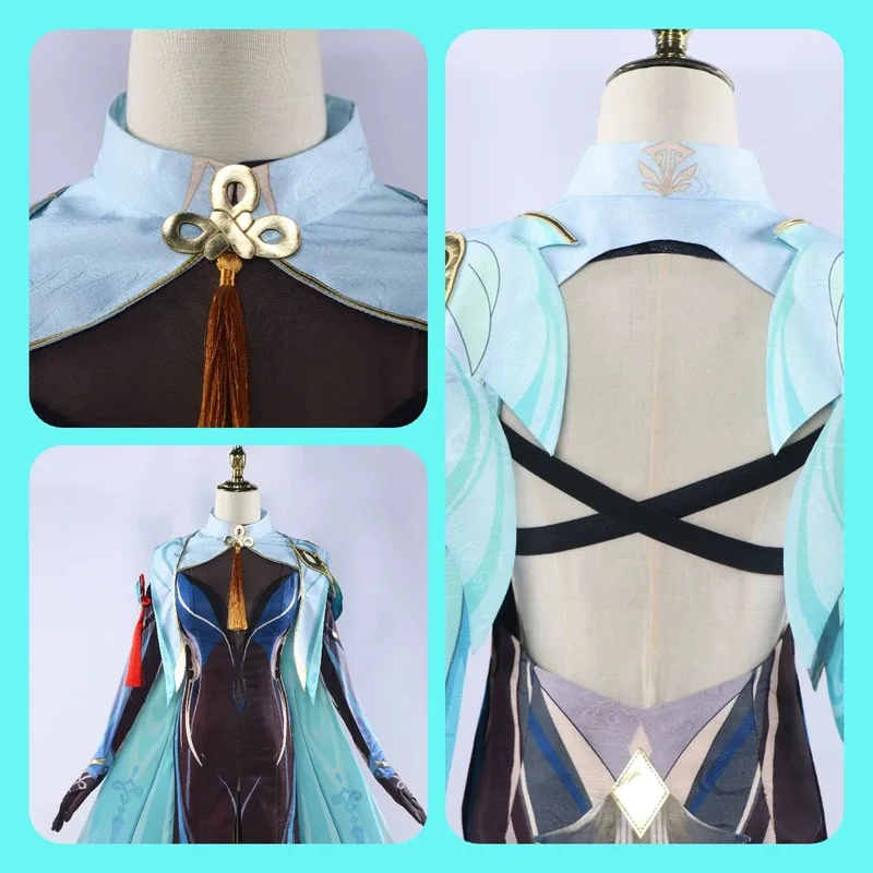 

DY20 в наличии Xianyun Косплей Костюм Genshin Impact Xian Yun Косплей Платье Полный комплект одежды Униформа Xian Yun Обувь Cloud Retaine