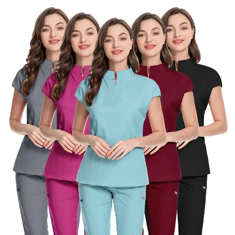 Medisch Uniform Vrouwen Scrubs Sets Tops Broek Chirurgische Jurken Verpleegsters Accessoires Dierenwinkel Dokter Schoonheidssalon Wokrwear Kleding