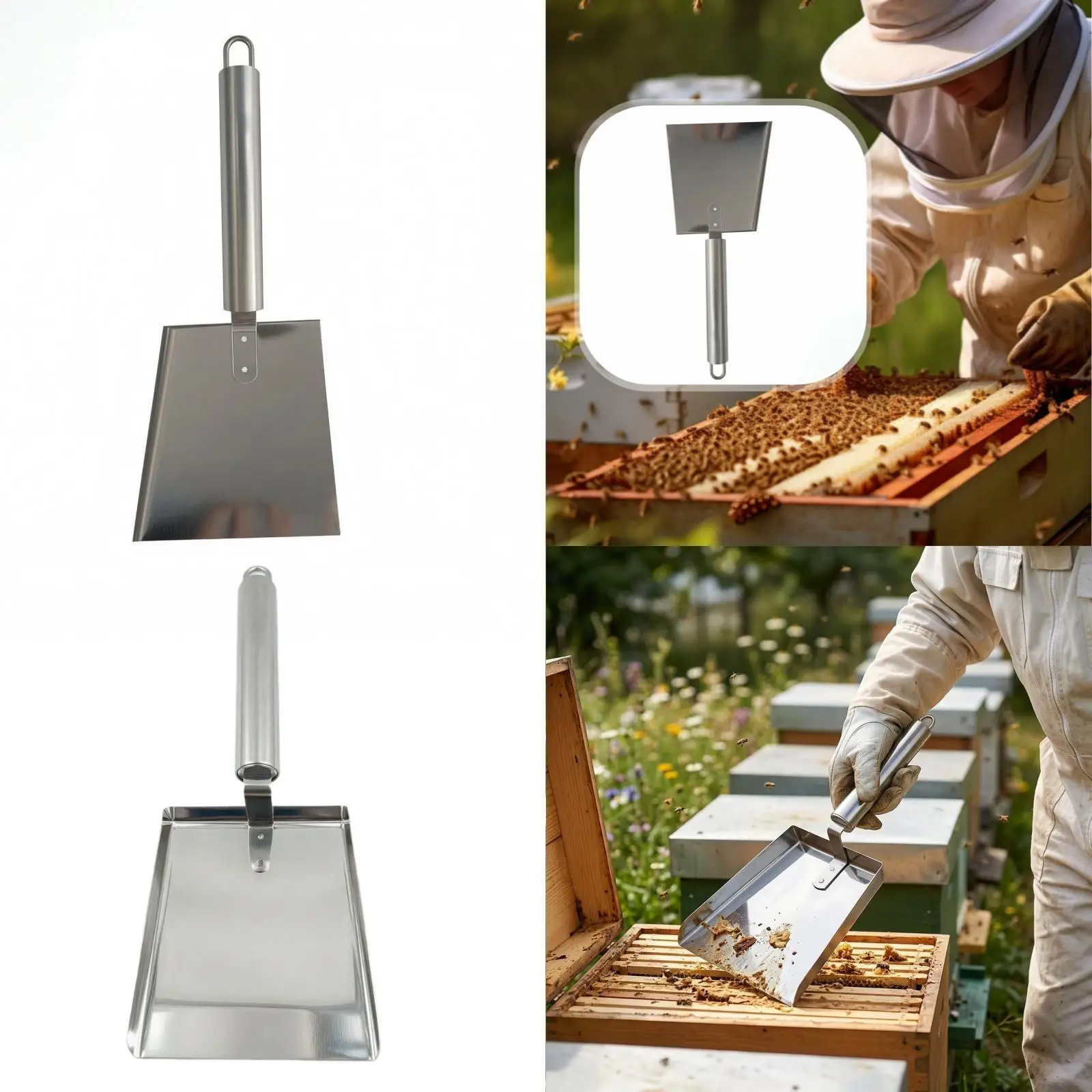 Beehive Cleaner Extractor Lightweight Honey Uncapping Fork Shovel Beehive Cleaning Shovel for Professional Hobbyist Beekeepers