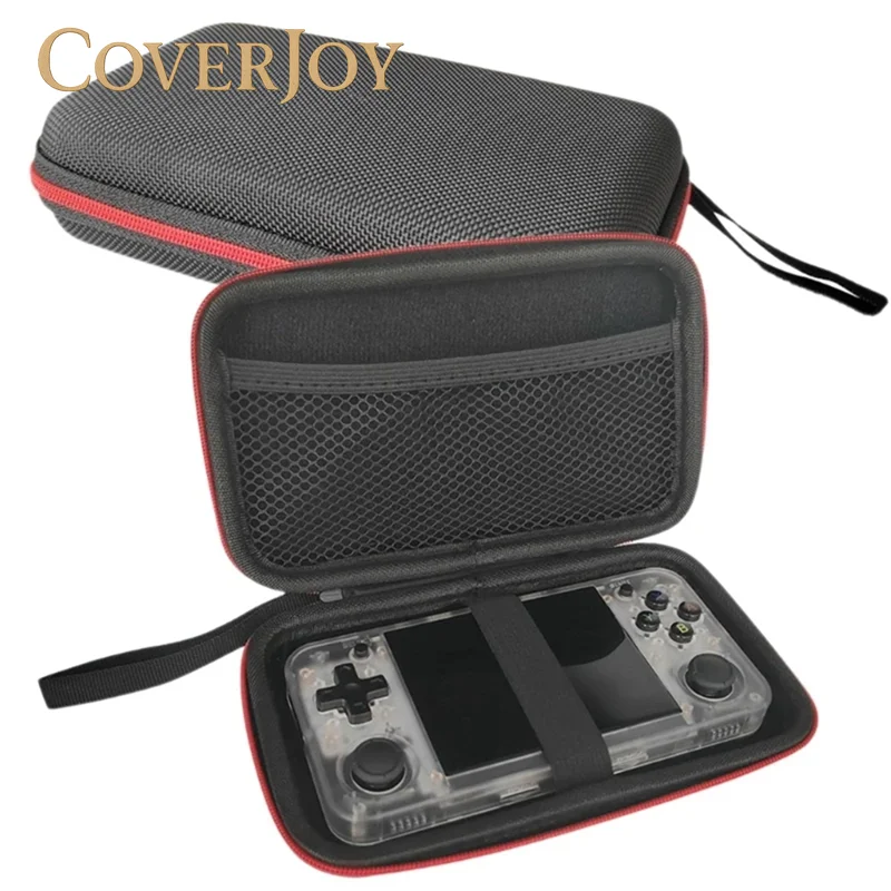 حافظة منظم مقاومة للصدمات من CoverJoy لوحدة التحكم المحمولة ANBERNIC RG35XX H صندوق تخزين واقي من مادة EVA مع حزام لليد