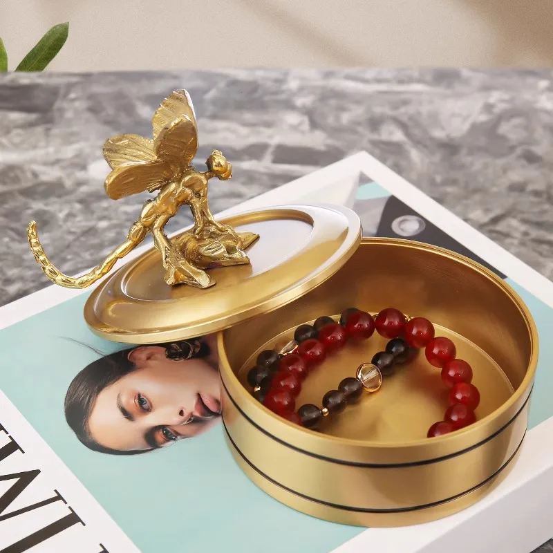 

Pure copper jewelry box fashion gift room creative European storage box dressing table storage necklace bracelet jewelry box