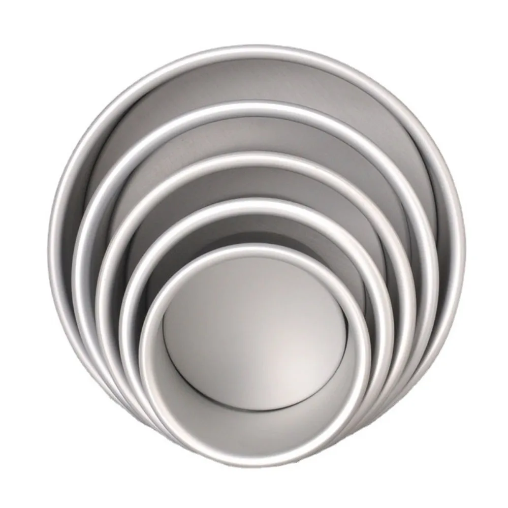 4/5/6/7/8 Inch Aluminum Cake Mold Heighten Chiffon Baking Pan Mold With Removable Bottom Cake Round Baking Tray Bakeware