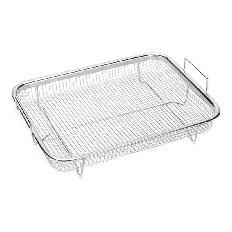 6 Pack Air Fryer Basket For Oven, Stainless Steel Grill Basket Non-Stick Mesh Basket Set, Air Fryer Tray Wire Rack